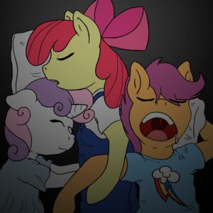 Rating: Safe Score: 0 Tags: 1:1 anthro apple_bloom_(mlp) bodily_fluids cuddling cutie_mark cutie_mark_crusaders_(mlp) drooling e621 earth_pony equid equine eyes_closed female friendship_is_magic group hasbro horn horse lovingwolf mammal my_little_pony mythological_creature mythological_equine mythology open_mouth pony saliva scootaloo_(mlp) sleeping sweetie_belle_(mlp) unicorn young User: bunchy7s