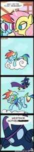 Rating: Safe Score: 0 Tags: blue_body blue_feathers blue_fur braindps comic dialogue duo e621 english_text equid equine feathered_wings feathers female feral fluttershy_(mlp) friendship_is_magic fur gun hair hasbro hi_res long_image mammal mare_do_well_(mlp) multicolored_hair my_little_pony mythological_creature mythological_equine mythology pegasus profanity quadruped rainbow_dash_(mlp) rainbow_hair ranged_weapon shooting tail tall_image text weapon wings User: bunchy7s