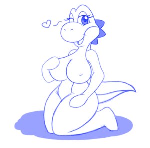 Rating: Questionable Score: 0 Tags: 2010 alexbluez anthro big_breasts blue_and_white breasts dinosaur e621 female flirting heart_symbol kneeling mario_bros monochrome nintendo nipples non-mammal_breasts non-mammal_nipples nude one_eye_closed open_mouth prehistoric_species reptile scalie simple_background smile solo tail white_background wink yoshi User: bunchy7s