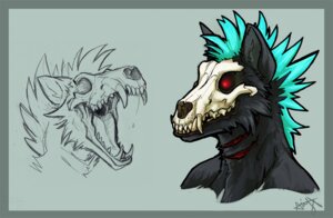 Rating: Safe Score: 0 Tags: 2012 airu ambiguous_gender anthro blue_hair bone bust_portrait canid canine canis e621 fangs glowing glowing_eyes hair mammal mohawk open_mouth portrait scar sketch skull solo teeth undead wolf User: bunchy7s Rating: Safe Score: 0 Tags: 2012 airu ambiguous_gender anthro blue_hair bone bust_portrait canid canine canis e621 fangs glowing glowing_eyes hair mammal mohawk open_mouth portrait scar sketch skull solo teeth undead wolf User: bunchy7s