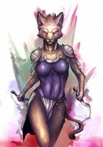 Rating: Safe Score: 0 Tags: anthro armor bottomwear breasts breechcloth catfolk clothing cougar dagger domestic_cat dual_wielding e621 felid feline felis female hasbro holding_object holding_weapon leonin loincloth magic:_the_gathering mammal melee_weapon mirri_cat_warrior navel purple_eyes solo tail unconvincing_armor unimpressed warrior weapon wizards_of_the_coast yen_rin User: bunchy7s
