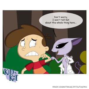 Rating: Questionable Score: 0 Tags: 1:1 2013 blush bodily_fluids brown_hair clothing comic coop_burtonburger dialogue domestic_cat dr._k_(kid_vs._kat) duo e621 english_text felid feline felis female foxychris fur grey_body grey_fur hair heart_symbol human kid_vs._kat male mammal sweat tail text undressing young young_male User: bunchy7s