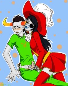 Rating: Explicit Score: 0 Tags: 1boy 1girls 2011 artist_request artist_signature black_hair blue_background captain_hook_(cosplay) closed_eyes clothing cosplay dubious_consent eye_patch female glasses grey_skin handjob hat homestuck hook horns licking long_hair male ms_paint_adventures open_mouth pants_down penis peter_pan_(disney) pointy_ears rule34 sharp_teeth short_hair source_request straight tavros_nitram tongue tongue_out troll vriska_serket webcomic yellow_eyes User: bunchy7s