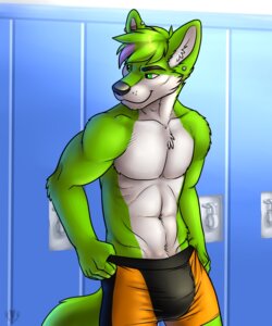 Rating: Questionable Score: 0 Tags: 2013 abs anthro biceps big_muscles biped black_clothing black_nose black_underwear boxer_briefs bulge canid canine chest_tuft clothed clothing clothing_pull digital_media_(artwork) e621 ear_piercing fox fur green_body green_eyes green_fur green_hair grin hair half-length_portrait hi_res locker locker_room male mammal muscular muscular_anthro muscular_male orange_clothing orange_underwear pecs piercing portrait pose skimpy smile solo standing tail topless tuft underwear underwear_pull vallhound white_body white_fur yoogain User: bunchy7s