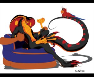 Rating: Safe Score: 0 Tags: 4_toes ambiguous_gender anthro anthrofied ara_(genus) avian bird chair claws cobra cushion disney disney's_aladdin duo e621 feet foot_focus furniture gunzcon hi_res hindpaw iago_(disney) jafar_(disney) looking_at_viewer macaw melee_weapon neotropical_parrot parrot paws plantigrade polearm reclining reptile scalie scarlet_macaw simple_background snake snake_hood staff tail toes true_parrot weapon white_background User: bunchy7s