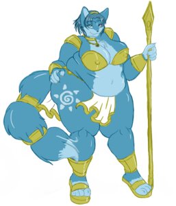 Rating: Questionable Score: 0 Tags: 2009 anthro biped blue_body blue_fur blue_hair bottomwear bracelet breasts canid canine clothing curvy_figure e621 female footwear fox full-length_portrait fur hair jewelry krystal_(star_fox) loincloth mammal mistywolf necklace nintendo overweight overweight_anthro overweight_female portrait shoes simple_background slippers solo staff star_fox tail white_background white_body white_fur User: bunchy7s