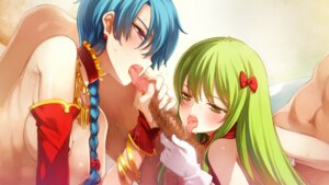 Rating: Explicit Score: 0 Tags: 1boy 2girls blue_hair censored collaborative_fellatio eiyuu_senki fellatio female gloves green_hair jewelry kublai_khan_(eiyuu_senki) licking long_hair male marco_polo_(eiyuu_senki) multiple_females multiple_girls necklace ooyari_ashito open_mouth oral penis purple_eyes rule34 teamwork tongue yellow_eyes User: bunchy7s