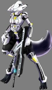 Rating: Safe Score: 0 Tags: alpha_channel anthro arctic_fox armor avalanchjml biped black_body black_skin blue_eyes brown_claws canid canine canis claws clothing combat_gear e621 ears_back female fox fur gun hair hi_res looking_up mammal military pivoted_ears pose pouch_(clothing) ranged_weapon simple_background sko_the_malakute soldier solo standing suit transparent_background true_fox warrior weapon white_body white_fur wolf User: bunchy7s