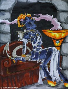 Rating: Questionable Score: 0 Tags: 2008 anthro brian_harp caprine demon goat hooves horns male piercing rule34 tail User: bunchy7s