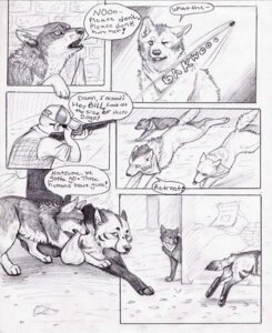Rating: Questionable Score: 0 Tags: canid canine canis clothed clothing comic coop_(wrng) dialogue digitigrade e621 english_text feral fur greyscale group male mammal monochrome natsume_(wrng) natsumewolf quadruped rikku tail text wolf wolf's_rain wolf's_rain_next_generation User: bunchy7s