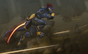 Rating: Safe Score: 0 Tags: 2013 anthro armor arun_(tokaido) breasts claws detailed_background digital_media_(artwork) dragon e621 female future gun hair heat_sword horn machine melee_weapon mythological_creature mythological_scalie mythology non-mammal_breasts power_armor purple_body purple_skin ranged_weapon red_hair running scalie science_fiction smile solo sword tail teeth toe_claws tokaido weapon User: bunchy7s