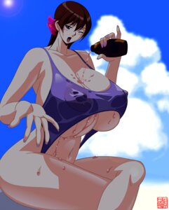 Rating: Explicit Score: 0 Tags: 1girls ass blue_background blue_eyes blush breasts brown_hair character_request cleavage copyright_request erect_nipples female flower flower_in_hair hair huge_breasts jyubei long_hair looking_at_viewer nipples nipples_visible_through_clothing oil open_mouth outdoors pink_lipstick purple_nails rule34 solo swimsuit white_skin wink User: bunchy7s