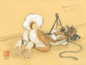 Rating: Explicit Score: 0 Tags: 2008 anthro ass_up bdsm blush bondage bound breasts brown_body brown_fur brown_hair butt canid canine canis command cuff_(restraint) domestic_dog e621 english_text female fur genitals hair humiliation java javadog leash mammal muzzle_(object) muzzled pawpads paws raised_tail restraints shackles simple_background solo submissive submissive_female tail text vulva User: bunchy7s