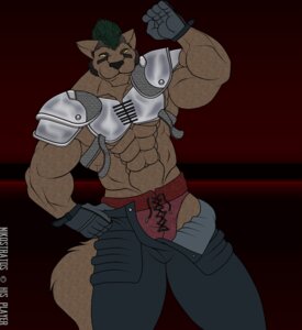 Rating: Safe Score: 0 Tags: abs anthro canid canine canis clothing domestic_dog e621 hi_res jock jockstrap looking_at_viewer male mammal muscular muscular_anthro muscular_male pose solo tail underwear werewolfhero wolf User: bunchy7s