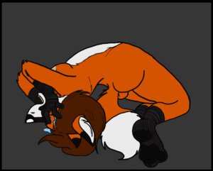 Rating: Questionable Score: 0 Tags: anthro bodily_fluids breasts canid canine crying e621 female fox mammal nipples nude rhari rhari_(character) solo stretching tail tears User: bunchy7s