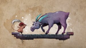 Rating: Safe Score: 0 Tags: 16:9 ambiguous_gender bovid brown_body brown_fur caprine clothing digital_media_(artwork) duo e621 escape_goat eyes_closed feathers fur goat hat headgear headwear hi_res hooves horn mammal mouse murid murine purple_body purple_fur rodent unknown_artist widescreen User: bunchy7s