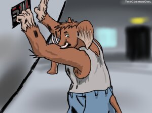 Rating: Safe Score: 0 Tags: anthro biped bodily_fluids bottomwear brown_body brown_fur clothing e621 elephantid fur green_eyes male mammal mammoth mechanic pants prehistoric_species proboscidean shirt solo standing staul sweat tail tank_top thecosmosowl topwear tusks User: bunchy7s