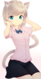 Rating: Safe Score: 0 Tags: animal_humanoid bottomwear cat_humanoid cat_tail clothing digital_media_(artwork) domestic_cat e621 felid felid_humanoid feline feline_humanoid felis female flat_chested grey_hair hair humanoid looking_at_viewer mammal mammal_humanoid shaded short_hair short_sleeves simple_background skirt smile solo teal_eyes white_background zizi_(zz22) User: bunchy7s