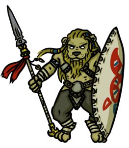 Rating: Safe Score: 0 Tags: angry beard brown_body brown_fur brown_hair e621 empty_eyes facial_hair felid fur hair hi_res lion male mammal mane melee_weapon pantherine polearm shield simple_background solo spear weapon white_background white_eyes whodrewthis User: bunchy7s