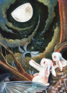 Rating: Safe Score: 0 Tags: ambiguous_gender black_eyes blue_body cloud detailed_background e621 envelope feral flying flying_fish fur group lagomorph leporid libe looking_away looking_up mammal moon night object_in_mouth outstretched_arms plant rabbit red_eyes scales sitting star surrealism tree white_body white_fur User: bunchy7s