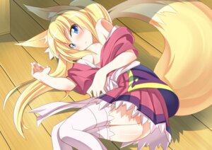 Rating: Safe Score: 0 Tags: animal_humanoid bare_shoulders blonde_hair blue_eyes blush canid canid_humanoid canine canine_humanoid clothing e621 female fox_humanoid hair humanoid legwear long_hair looking_at_viewer lying mammal mammal_humanoid mtu_(orewamuzituda) solo tail thigh_highs User: bunchy7s