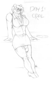 Rating: Explicit Score: 0 Tags: anthro bear blastgoggles bng bottomwear clothed clothing e621 english_text erection erection_under_skirt eyewear flaccid fur furgonomics genitals giant_panda glasses gynomorph humanoid_genitalia humanoid_penis intersex mammal monochrome penis school skirt solo tail tail_through_skirt teacher text User: bunchy7s