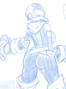 Rating: Questionable Score: 0 Tags: 3:4 armor blue_and_white boots breasts butt clothing e621 female footwear gloves grey_havens handwear headgear helmet hk100 monochrome shoes side_boob simple_background sketch solo spiral_knight_(species) spiral_knights three_rings white_background User: bunchy7s