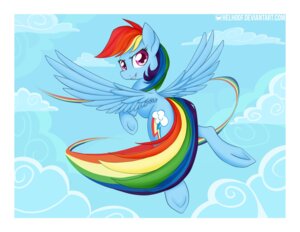 Rating: Safe Score: 0 Tags: 2013 absurd_res blue_body blue_feathers blue_fur border cloud cutie_mark e621 english_text equid equine feathered_wings feathers female feral friendship_is_magic fur hair hasbro helhoof hi_res looking_at_viewer looking_back mammal multicolored_hair multicolored_tail my_little_pony mythological_creature mythological_equine mythology outside pegasus purple_eyes rainbow_dash_(mlp) rainbow_hair rainbow_tail rear_view signature sky skyscape smile solo tail text white_border wing_boner wings User: bunchy7s