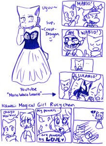 Rating: Safe Score: 0 Tags: anthro bittersweet_candy_bowl blue_and_white blush broken_heart canid canine clothed clothing comic costume crossover denied dialogue domestic_cat dress e621 english_text felid feline felis female fur generation_4_pokemon group heart_symbol human khao_manee korat_cat lucario lucy_(bcb) magical_girl_rucy-chan male mammal mario mario_bros marker_(artwork) mike_(bcb) monochrome nintendo pokemon pokemon_(species) purple_and_white ribbons sad scared taeshi_(artist) text traditional_media_(artwork) wario User: bunchy7s