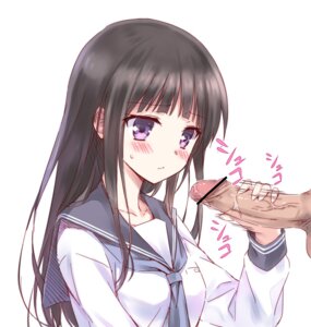 Rating: Explicit Score: 0 Tags: black_hair blush censored chitanda_eru embarrassed handjob hiten_(hitenkei) hyouka long_hair male penis purple_eyes rule34 school_uniform serafuku simple_background sweat veins veiny_penis white_background User: bunchy7s