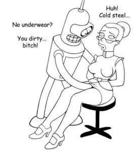 Rating: Explicit Score: 0 Tags: bender_bending_rodriguez breasts dirty_talk female first_porn_of_character futurama glasses morgan_proctor robot rule34 touching_pussy User: bunchy7s