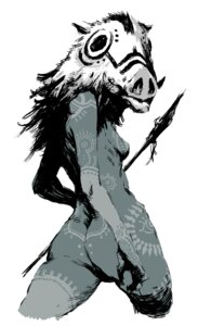 Rating: Questionable Score: 0 Tags: 1girls animal_head ass boar bodypaint dark_skin female highres mask monochrome nipples nude oono_tsutomu original polearm rule34 spear tattoo tattoos tribal weapon User: bunchy7s