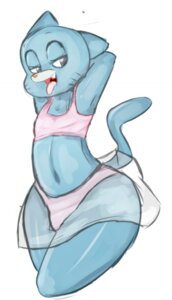Rating: Questionable Score: 0 Tags: 2013 anthro bottomwear bulge cartoon_network clothed clothing crossdressing digital_media_(artwork) domestic_cat e621 felid feline felis femboy gumball_watterson hi_res looking_at_viewer male mammal naughty_face panties pose shirt simple_background skirt smile solo somescrub tank_top the_amazing_world_of_gumball topwear translucent translucent_clothing underwear wide_hipped_anthro wide_hipped_male wide_hips User: bunchy7s
