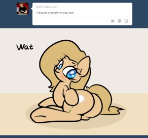 Rating: Questionable Score: 0 Tags: backy_(ask-backy) big_butt blue_eyes blush butt cutie_mark dialogue e621 earth_pony english_text equid equine eyelashes fan_character female feral fur hair hasbro horse looking_back looking_down lying mammal my_little_pony on_side pony slavedemorto solo tan_body tan_fur tan_hair text tumblr User: bunchy7s Rating: Questionable Score: 0 Tags: backy_(ask-backy) big_butt blue_eyes blush butt cutie_mark dialogue e621 earth_pony english_text equid equine eyelashes fan_character female feral fur hair hasbro horse looking_back looking_down lying mammal my_little_pony on_side pony slavedemorto solo tan_body tan_fur tan_hair text tumblr User: bunchy7s