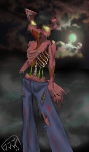 Rating: Explicit Score: 0 Tags: 2008 anthro blood bodily_fluids bone cloud e621 gore hi_res male moon nightmare_fuel rib_cage solo spine tongue undead unknown_artist zombie User: bunchy7s