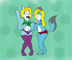 Rating: Questionable Score: 0 Tags: anthro blonde_hair clothing debby_katt digital_media_(artwork) domestic_cat duo e621 felid feline felis female female/female fingering footwear green_eyes grope hair hi_res incest_(lore) legwear mammal mcfly0crash panties sibling_(lore) simple_background sister_(lore) sisters_(lore) socks terry_katt twincest_(lore) twins_(lore) underwear vaginal vaginal_fingering User: bunchy7s