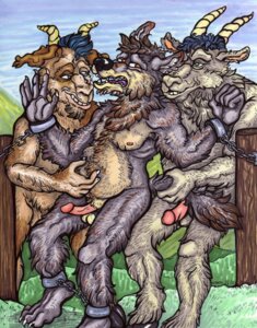 Rating: Explicit Score: 0 Tags: anthro balls bondage canine caprine chains fur furry furry_only gay goat male no_humans penis rule34 van_weasel wolf User: bunchy7s