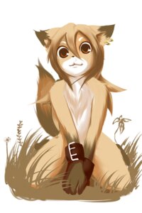 Rating: Questionable Score: 0 Tags: :3 anthro biped canid canine chest_tuft cuff_(restraint) e621 ear_piercing female fox fur grass inubito looking_at_viewer mammal nude piercing plant restraints shackles simple_background sitting solo tail tuft white_background User: bunchy7s