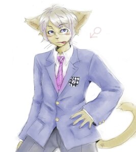 Rating: Safe Score: 0 Tags: 5_fingers accessory anthro blush clothed clothing collared_shirt colored_sketch domestic_cat dress_shirt e621 eyewear felid feline felis fingers front_view fully_clothed gender_symbol glasses grey_hair hair half-length_portrait hand_on_hip jacket looking_at_viewer male male_symbol mammal necktie nekonohige plaid portrait school_uniform shirt short_hair simple_background sketch solo symbol tail tongue tongue_out topwear uniform whiskers white_background User: bunchy7s