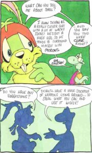 Rating: Safe Score: 0 Tags: anthro clothing comic dialogue duo e621 english_text epic_games hare jazz_jackrabbit jazz_jackrabbit_(series) kerchief lagomorph leporid male mammal nick_stadler official_art reptile scalie text toony turtle User: bunchy7s