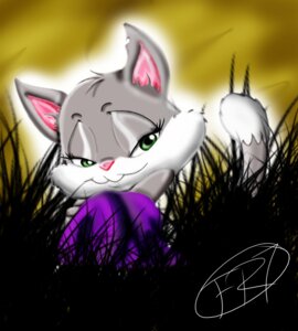 Rating: Safe Score: 0 Tags: animaniacs domestic_cat e621 felid feline felis female feral forestrose7 fur grass green_eyes grey_body grey_fur hi_res mammal micro plant rita_(animaniacs) simple_background smile solo tail warner_brothers yellow_background User: bunchy7s