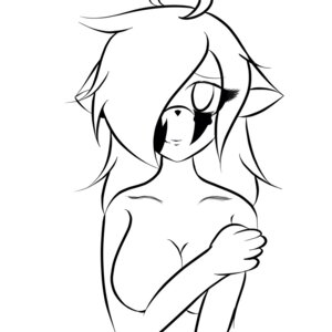 Rating: Questionable Score: 0 Tags: 1:1 anthro bangs big_breasts black_and_white breasts e621 emo_haircut facial_markings female hair hair_over_eye head_markings line_art long_hair looking_at_viewer markings monochrome nude one_eye_obstructed sad smile solo unknown_species utaurule User: bunchy7s