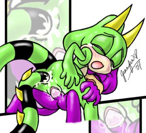 Rating: Explicit Score: 0 Tags: 2007 anal anthro blush chameleon chibi-jen-hen closed_eyes cum cum_inside emerald_the_iguana espio_the_chameleon female green lizard male mobian mobian_(species) nude open_mouth original_character penetration penis pussy reptile riding rule34 scalie sega sex sonic_(series) sonic_fan_characters sonic_team sonic_the_hedgehog_(series) tail tear vaginal_penetration User: bunchy7s
