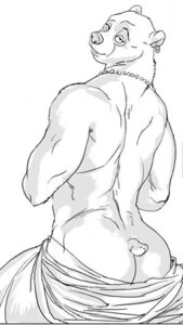 Rating: Questionable Score: 0 Tags: anthro bear biped butt e621 ear_piercing female furronika greyscale jewelry looking_at_viewer looking_back mammal monochrome necklace nude piercing rear_view short_tail simple_background sitting solo tail ursula_(furronika) white_background User: bunchy7s