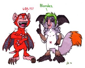 Rating: Safe Score: 0 Tags: 2006 anthro aye-aye bat duo e621 english_text feet fred fur laugh lemur male mammal orange_body orange_fur prehensile_feet primate psychodjinn simple_background strepsirrhine text toes voodoo voodoo_doll User: bunchy7s