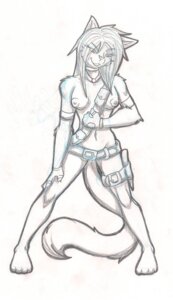 Rating: Questionable Score: 0 Tags: anthro belt breasts domestic_cat e621 felid feline felis female hi_res jewelry knife mammal necklace nipples nude orangy solo tail User: bunchy7s