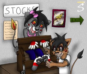 Rating: Questionable Score: 0 Tags: anthro bound clothed clothing duo e621 feet felid female hair hindpaw inside lion male mammal pantherine paws red_eyes restraints seraphon stocks tail tickle_torture tickling User: bunchy7s