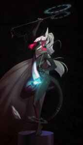 Rating: Safe Score: 0 Tags: anthro black_body black_fur cloak clothing dancing dark digital_media_(artwork) e621 female flat_chested full-length_portrait fur hair hi_res highlights_(coloring) lamp lantern lingrimm magic magic_circle magic_user melee_weapon plantigrade polearm ponytail portrait red_highlights ruan solo staff tail tail_tuft tassels tuft weapon white_body white_fur white_hair User: bunchy7s
