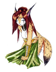 Rating: Questionable Score: 0 Tags: 2004 anthro breasts caracal caracal_(genus) clothed clothing covering covering_self deadrabbit e621 eyes_closed felid feline female hair humanoid_pointy_ears long_hair mammal marker_(artwork) nipples partially_clothed pointy_ears red_hair solo tail traditional_media_(artwork) User: bunchy7s