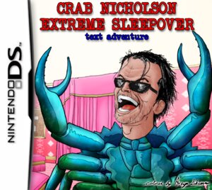 Rating: Safe Score: 0 Tags: 2009 aeryn_skirrow aquatic arthropod black_hair blue_body cover cover_art crab crab_nicholson crab_nicholson_extreme_sleepover crustacean decapod detailed_background ds_logo e621 english_text eyewear feral giant_enemy_crab glasses hair humanoid_face humor jack_nicholson logo low_res malacostracan male meme nintendo nintendo_ds nintendo_ds_family open_mouth short_hair solo standing sunglasses text video_game_cover what what_has_science_done why User: bunchy7s